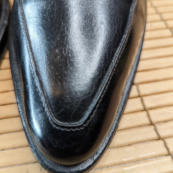 Gucci men's black leather loafers sz 8.5D . Made in Italy. Authenticated. - Picture 4 of 12